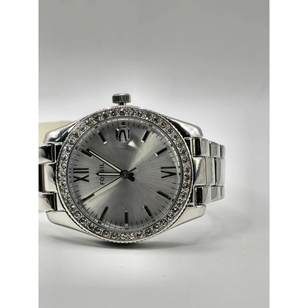 Fossil Scarlette ES4317 Women's Silver Crystal Watch 32mm